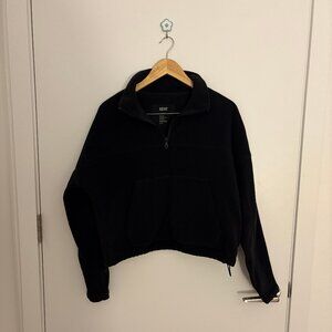Girlfriend Collective half zip black sweatshirt